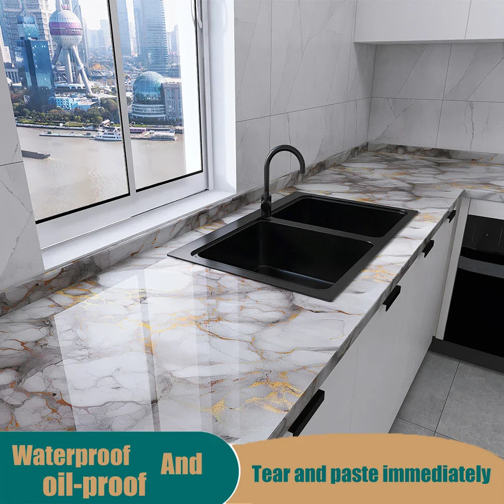 Peel & Stick Tile Wallpaper – Waterproof PVC Kitchen Sticker