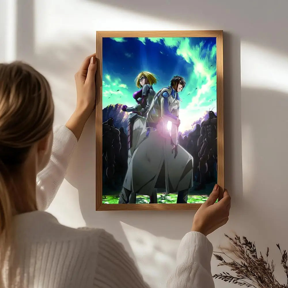 Terra Formars Anime Poster – HD Waterproof Self-Adhesive Wall Art Anime Wall Poster Peaceful Pleasures Health and Wellness White3 15X20cmNoframe