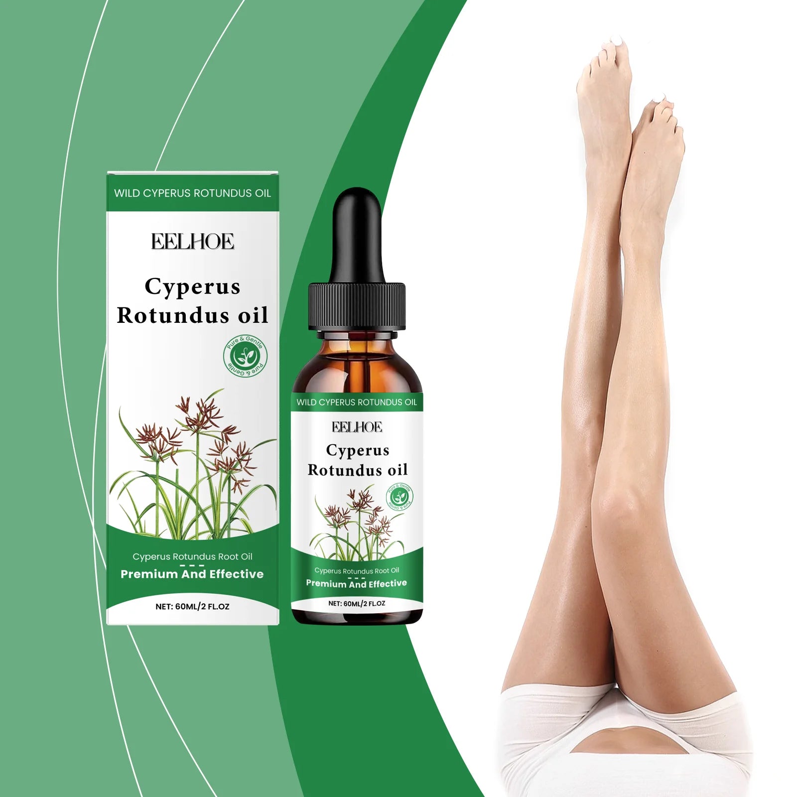Cyperus Rotundus Essential Oil Moisturizing Smooth Inhibit Hair Growth Natural Ingredient Non-irritating Hair Removal Care Serum Peaceful Pleasures Health and Wellness