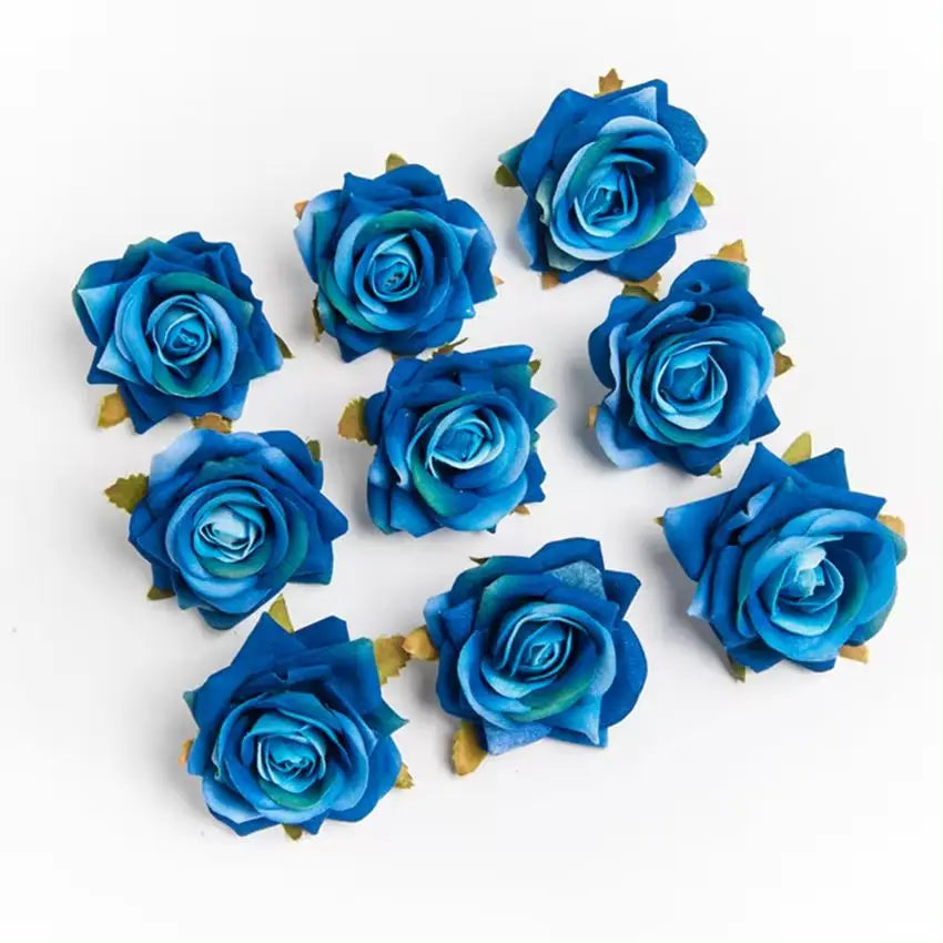 Artificial Silk Rose Flower Heads 5/10 Pcs | Wedding & Home Décor