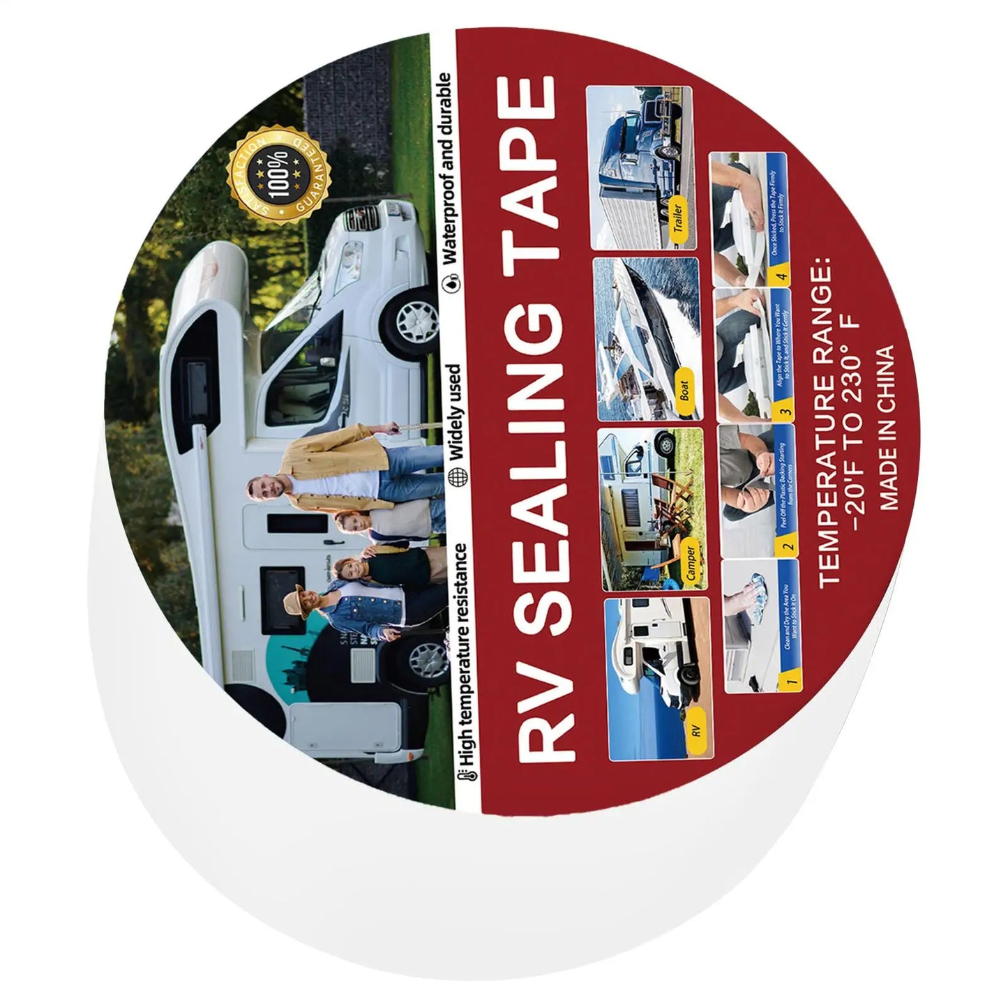 RV Sealant Tape – White Waterproof Butyl Roof Seal Tape RV Roof Seal Tape Peaceful Pleasures Health and Wellness