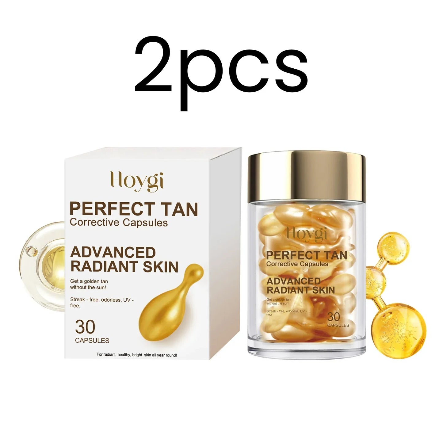 Hoygi Perfect Tan Capsules – Natural Skin Tone Corrector