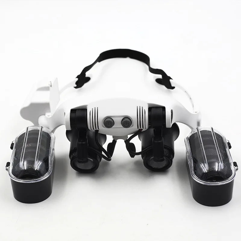 Magnifying Glasses 10X 15X 20X 25X Led Light Lamp Head Loupe Jeweler Headband Magnifier Eye Glasses Optical Glass Tool Repair Peaceful Pleasures Health and Wellness