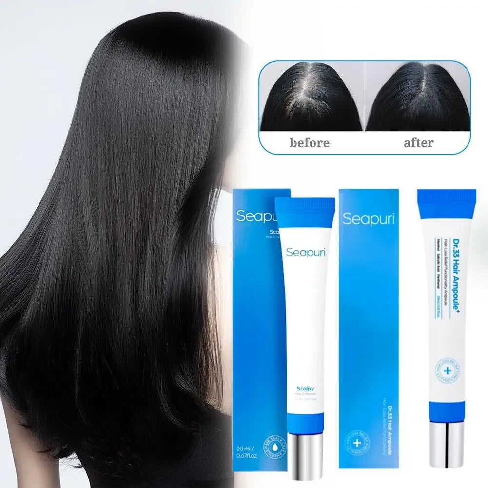Seapuri Scalphy Hair Essence Rollerball Nourishing Anti-Frizz Hair Serum Refreshing Strengthening Hair Essence Scalp Treatment Peaceful Pleasures Health and Wellness