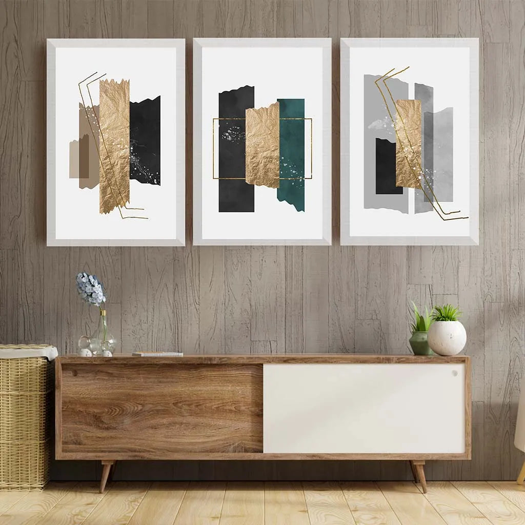 Abstract Geometric Canvas Wall Art | Modern Luxury Poster Print Canvas Wall Art Print Peaceful Pleasures Health and Wellness