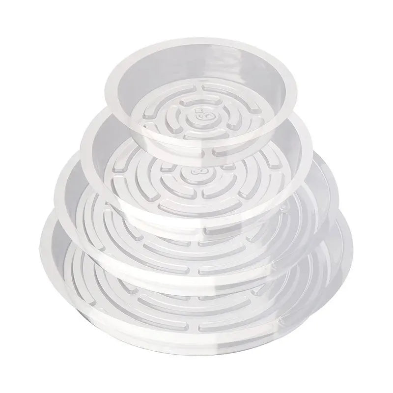 Transparent Plant Saucer Tray Anti-Slip Waterproof 5-Pack