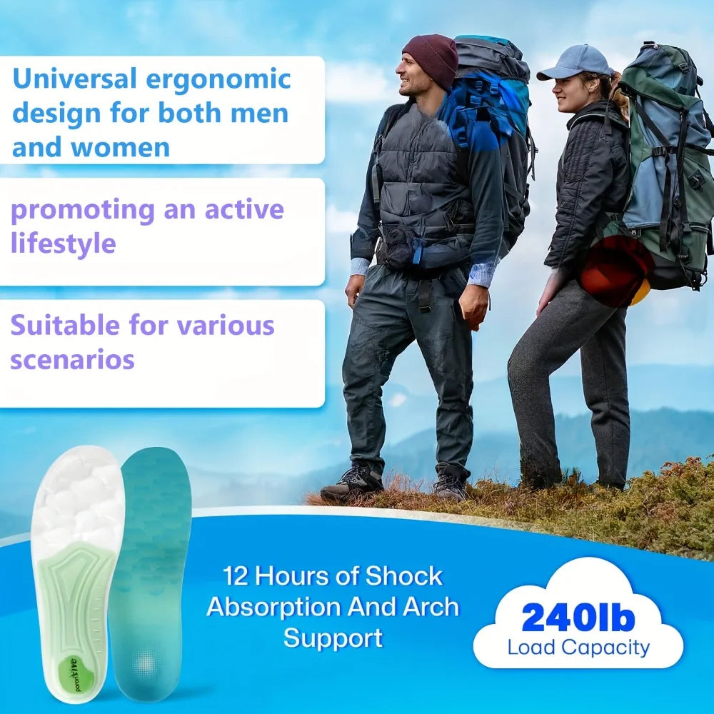 Foaming Plantar Fasciitis Insoles Arch Support for Men Women, Shock Absorption & Lightweight Relief for Flat Feet Sports Casual Peaceful Pleasures Health and Wellness