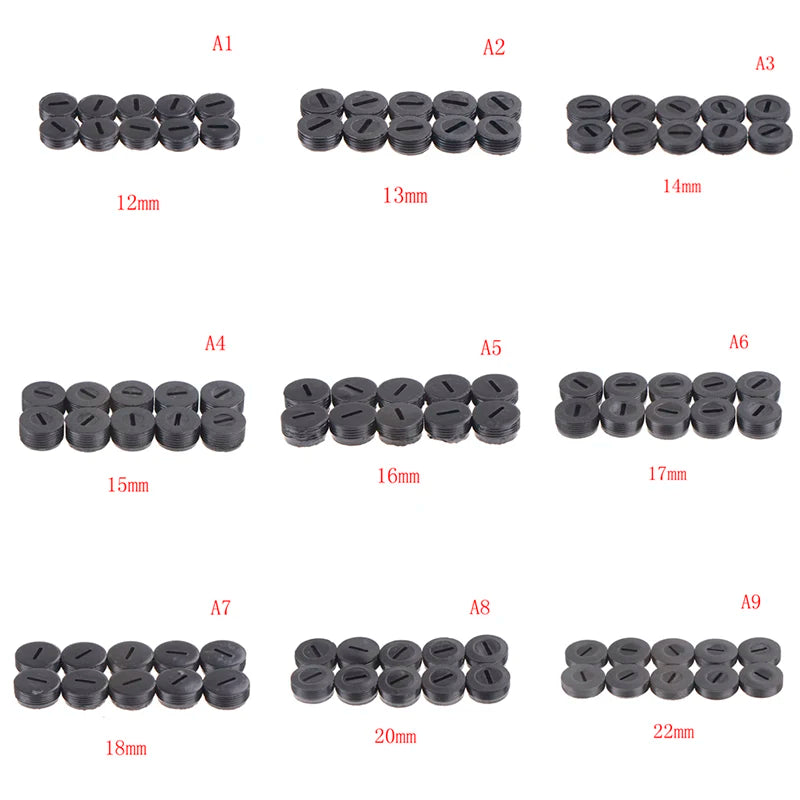 10Pcs Carbon Brush Holder Caps 12–22mm | Power Tool Covers