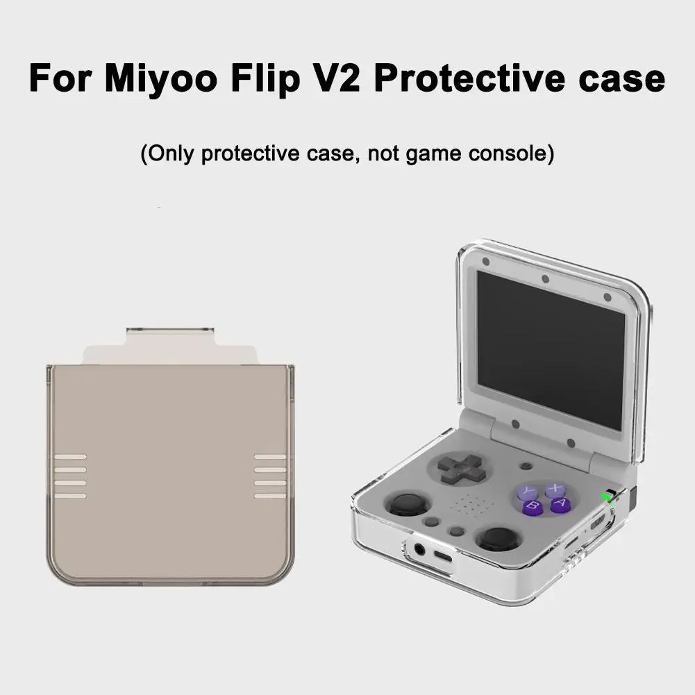 for Miyoo Flip/Miyoo Flip V2 handheld game console Transparent Hard Shell Anti Fall Dust-proof Protective Shell Game Accessories Peaceful Pleasures Health and Wellness