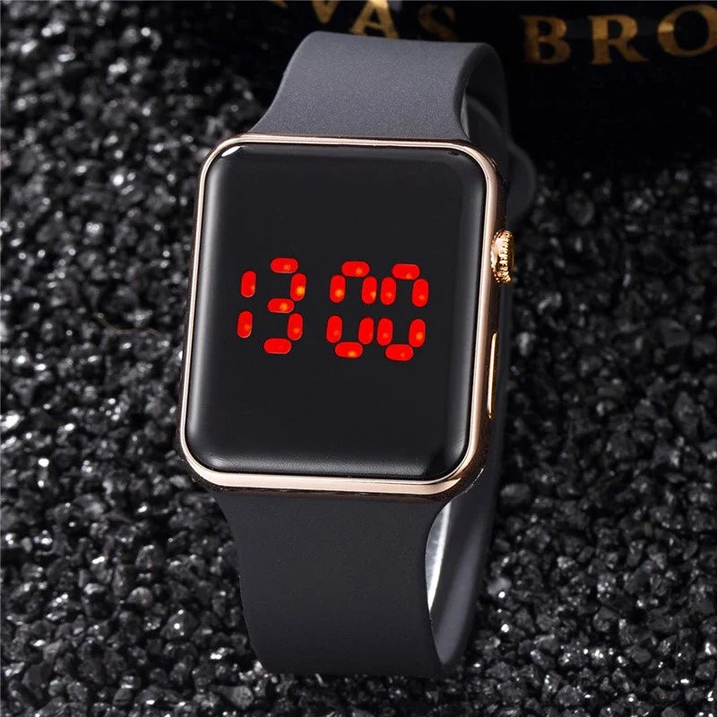 TINUORA Square LED Digital Watch – Unisex Casual Sports Wristwatch