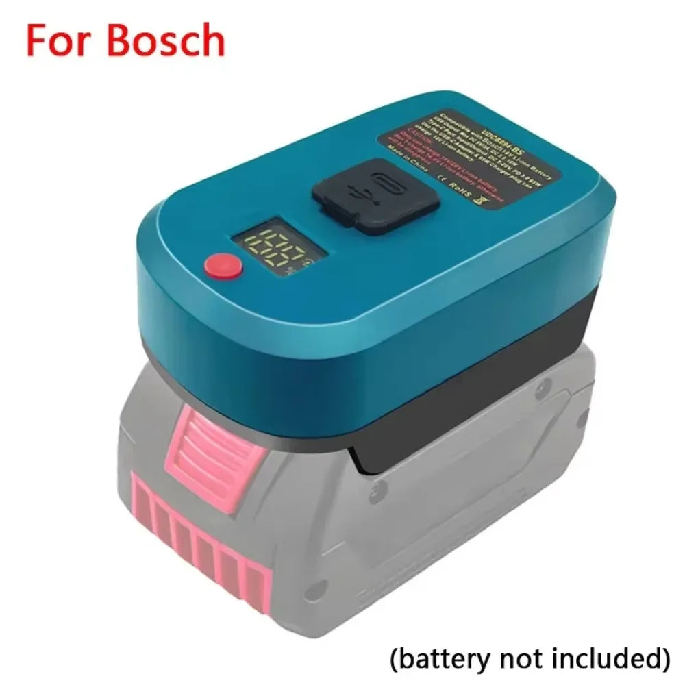 65W Battery Adapter USB-C & QC3.0 Charger for 18V/20V Tools