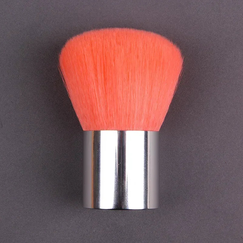 Makeup Brush Beauty Tool - 1Pcs Foundation, Blush, Concealer, Contour, Highlight, Cheek Brush for Blending, Round Angled Top Peaceful Pleasures Health and Wellness Powdered Silver