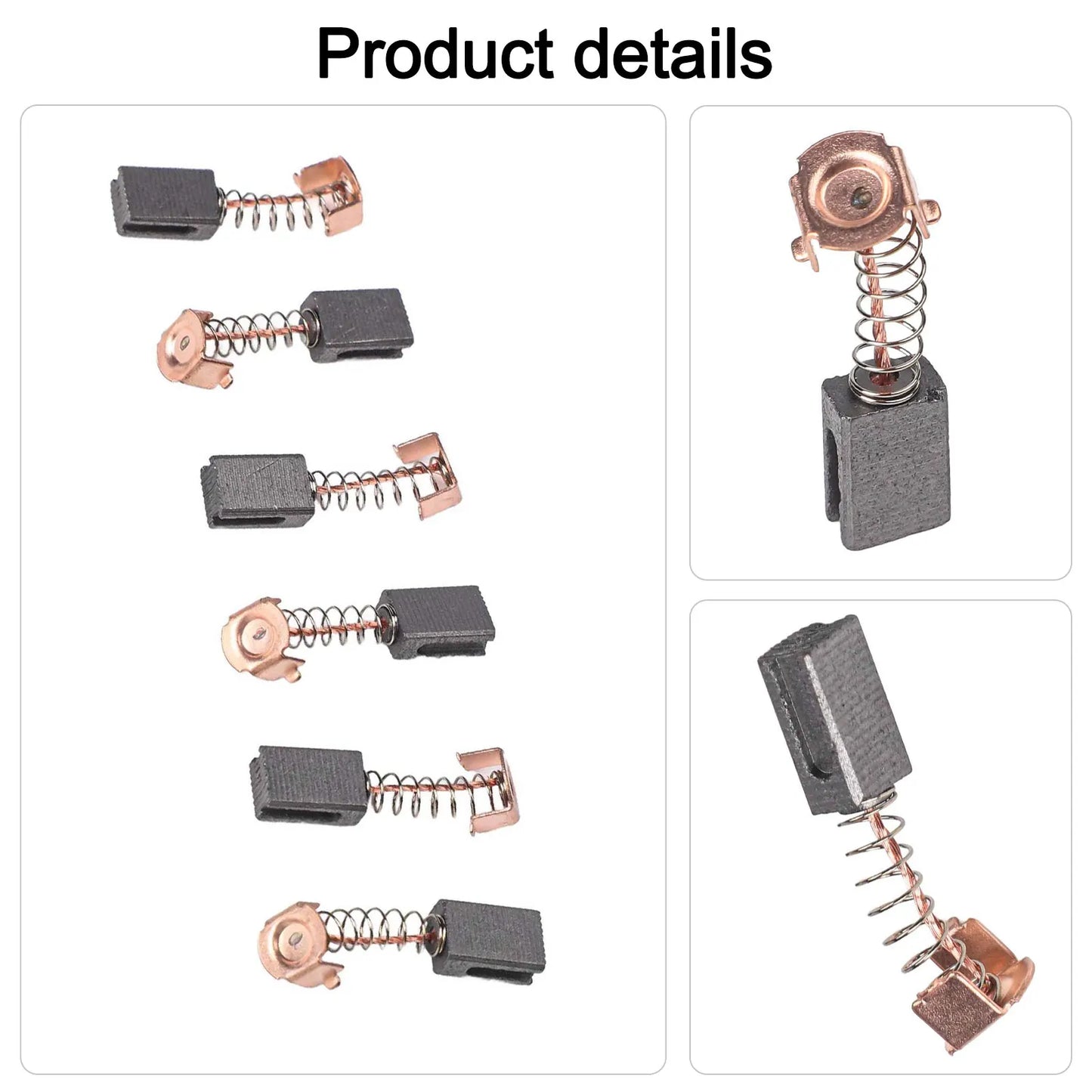 6pcs Carbon Brushes 5x8x12mm – Angle Grinder G720 & Drill