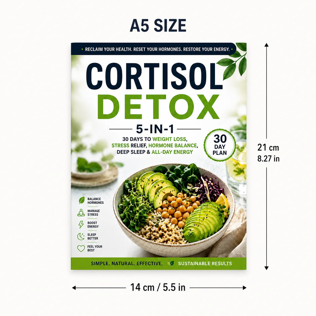 Cortisol Detox 5-in-1 30 Day Guide Weight Management Stress Relief