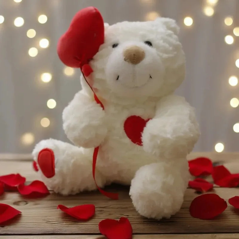 Heart Bear Plush Toy 25cm – Romantic Stuffed Animal Gift