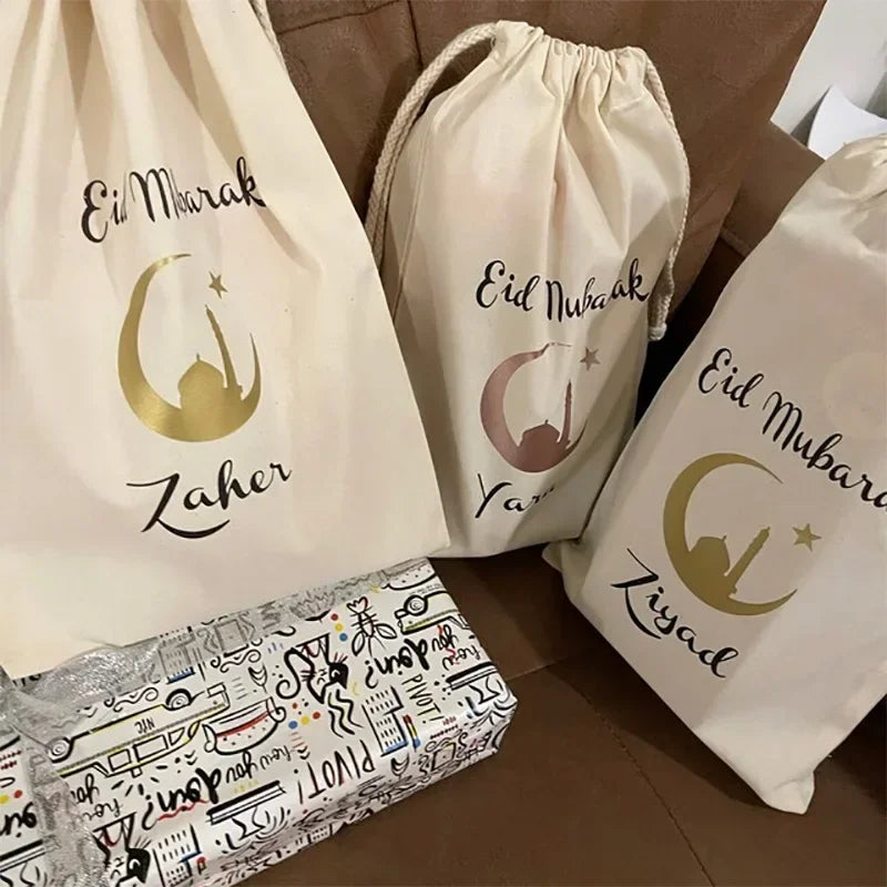 Personalised Eid Mubarak Gift Bag | Ramadan Sack for Kids Personalised Gift Bag Peaceful Pleasures Health and Wellness