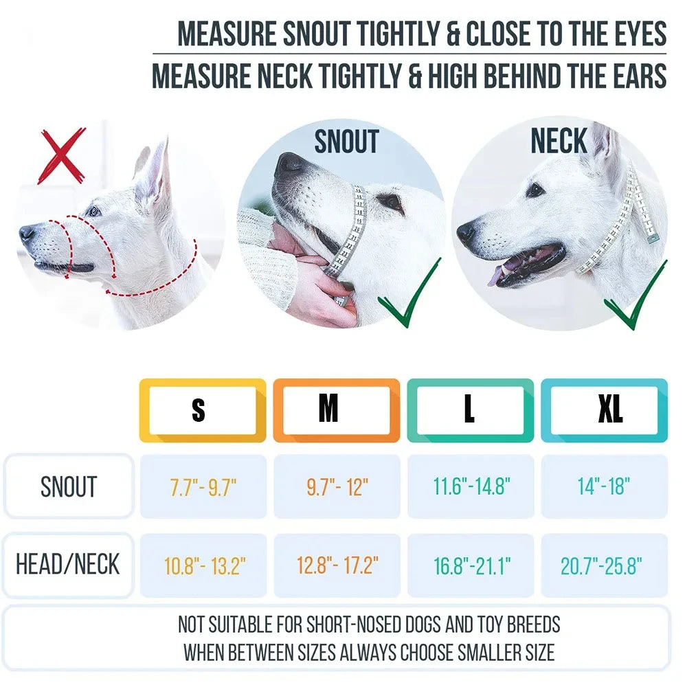 Dog Mouth Muzzle Anti Bark Dog Collar Breathable Dog Training Tool Nylon Muzzle Set With Reflective Strips Summer Pet Leashes Peaceful Pleasures Health and Wellness