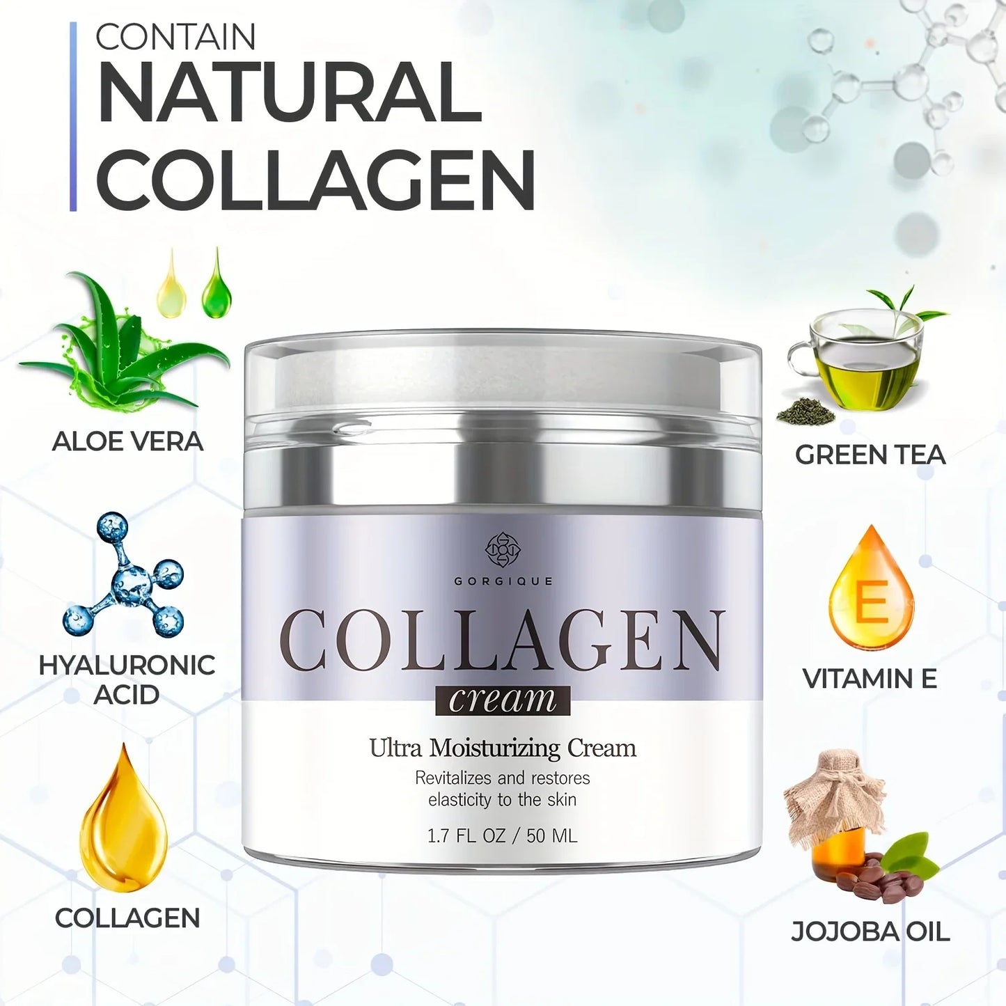 GORGIQUE Collagen Face Moisturizer – Firming Hydrating Cream