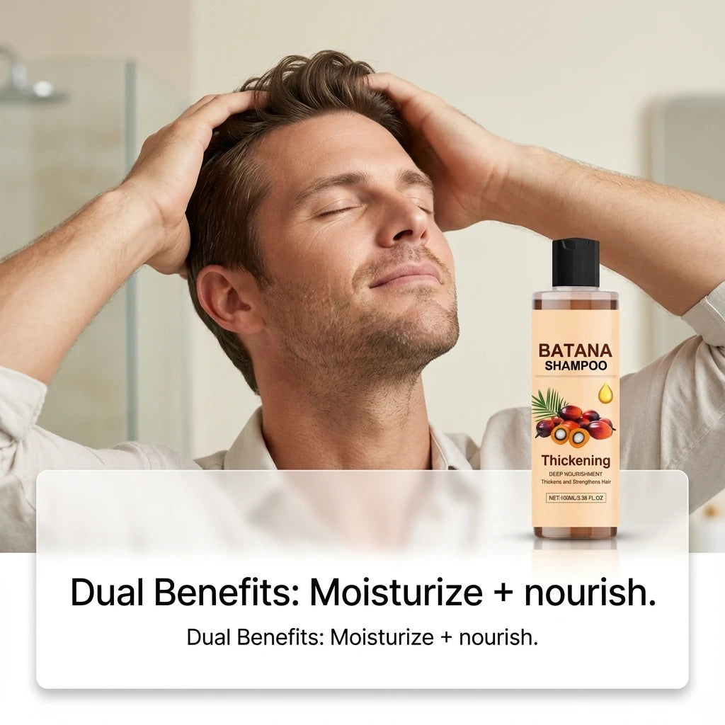 Batana Shampoo Hair Thickening & Strengthening Weak Roots Oil Control Reduce Breakage Voluminous Nourishing Hair Care Peaceful Pleasures Health and Wellness