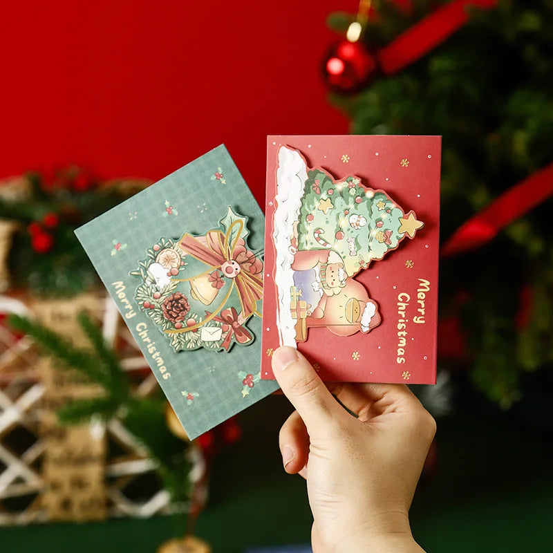 3D Pop-Up Christmas Cards Bulk 1–100 PCS | Holiday Gift Cards