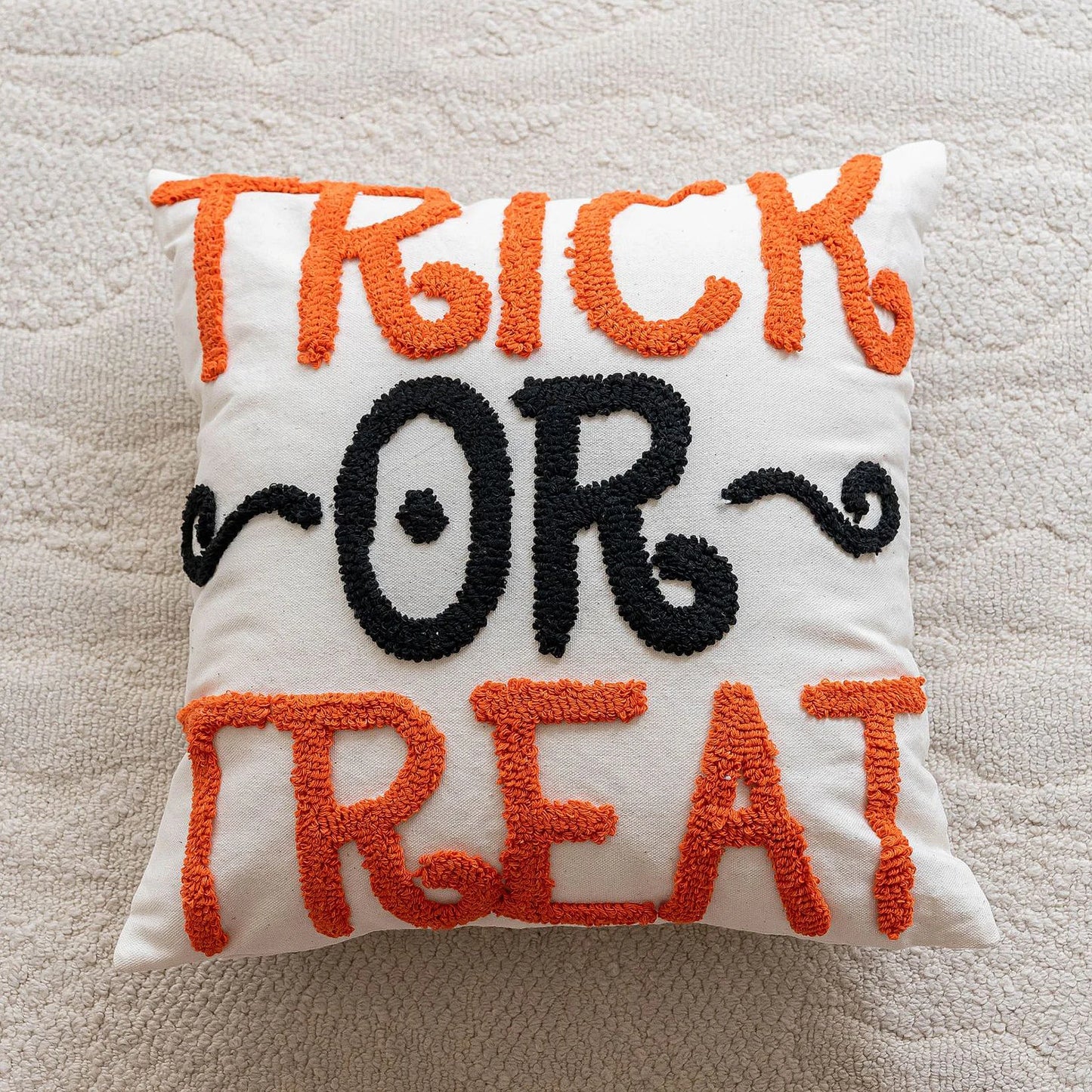 Battilo Halloween Decorative Pillow Cover Orange Pumpkin Cushion Case for Sofa Couch Linen Cotton Pillowcase for Home Fall Decor Peaceful Pleasures Health and Wellness Colorful 45x45cm