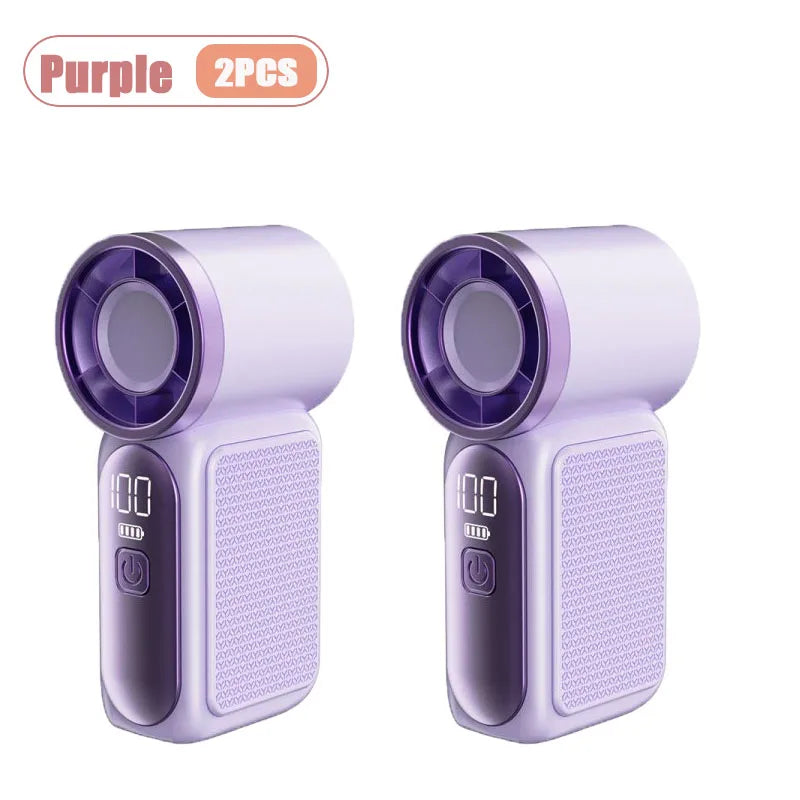 Turbo Mini Handheld Fan USB Rechargeable | 100-Speed Control