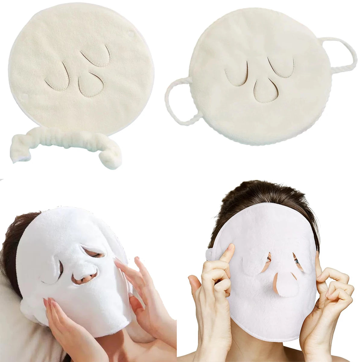 Reusable Face Steaming Towel – Hot & Cold Compress Facial Steam Mask for Pore Opening & Skin Hydration 25x25cm Peaceful Pleasures Health and Wellness