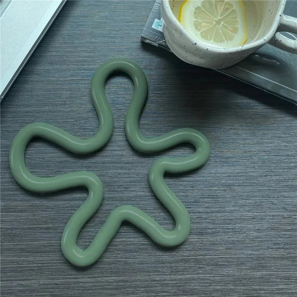 Geometrical Heat Resistant Silicone Mat Drink Cup Coasters Non-slip Pot Holder Table Placemat Kitchen Accessories Coasters Pads Peaceful Pleasures Health and Wellness