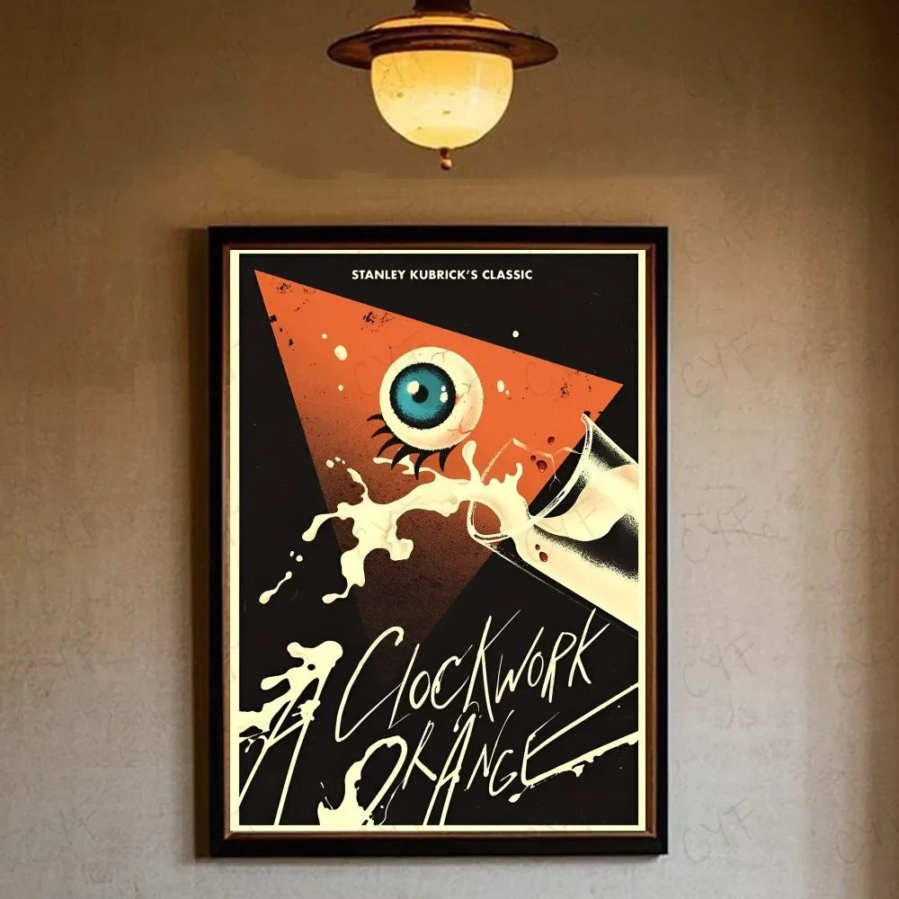 A Clockwork Orange Retro Movie Canvas Wall Art Poster | Unframed