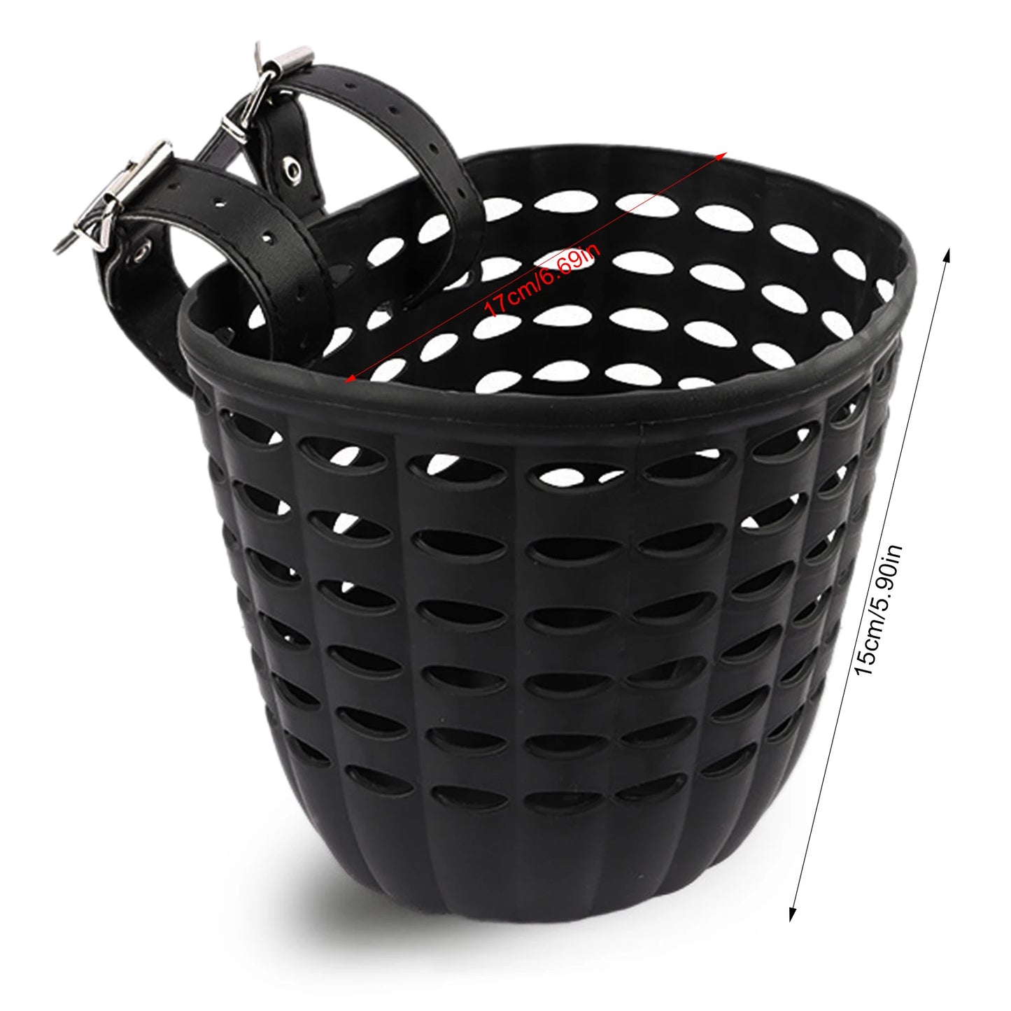 Children's Plastic Bike Basket with Installation Buckle Bike Hanging Basket for Kids Holiday Birthday Gift Peaceful Pleasures Health and Wellness