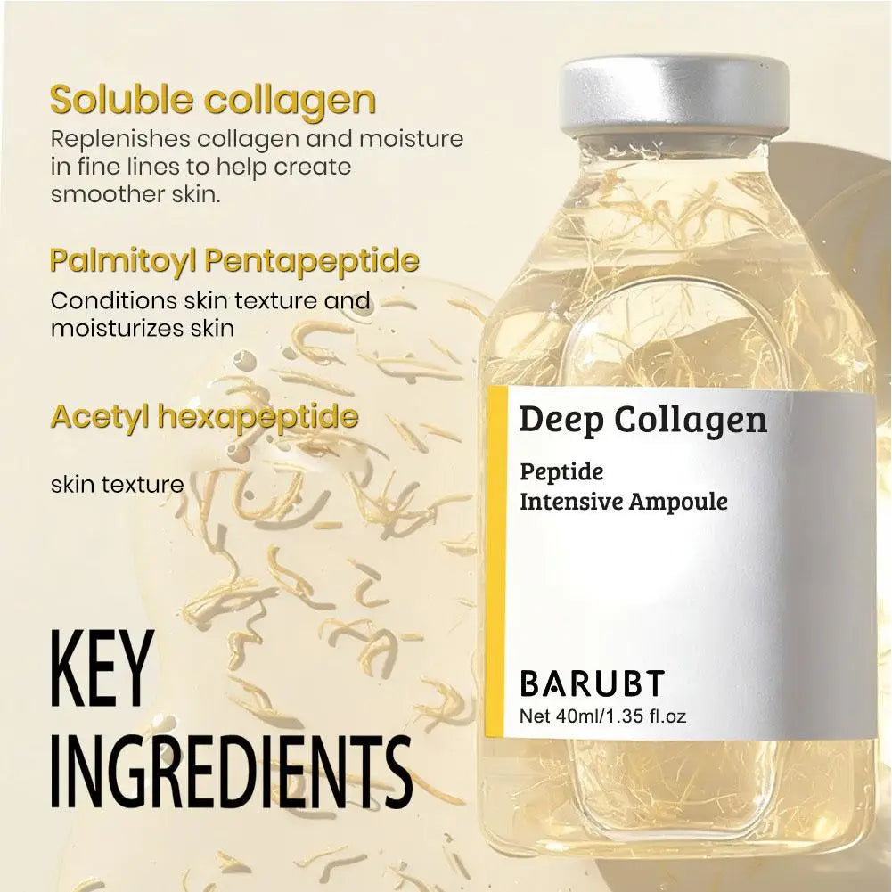 Silk Collagen Essence Serum Deep Peptide Intensive Revitalizing Face Cream Anti-Wrinkle Firming Lifting Korean Skin Care 40ml Peaceful Pleasures Health and Wellness