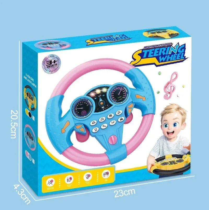 Kids Backseat Steering Wheel Toy – Lights & Music for Toddlers
