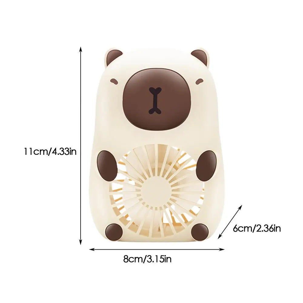 Animal Fan Portable Small Hand Fan USB Charging 3-Speed Air Coolers Personal Cooling Devices for All Ages Kids Girls Women Men Peaceful Pleasures Health and Wellness China Mainland White