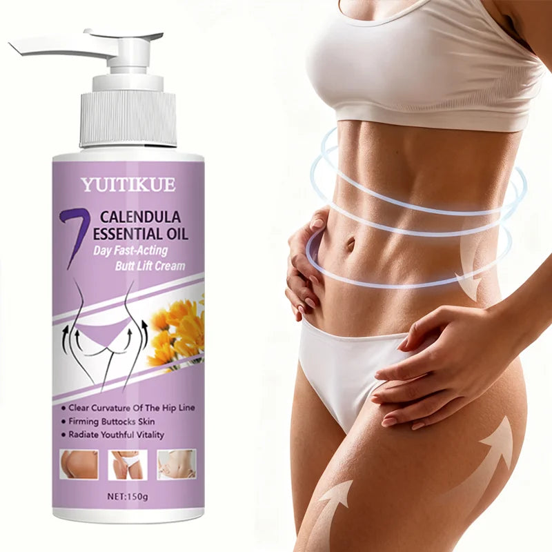 YUITIKUE 7-Day Butt Lift Cream, Fast Acting Firming, Lifts and Sculpts, Abdomen and Thighs, Calendula Oil Formula, 150g Peaceful Pleasures Health and Wellness Default Title