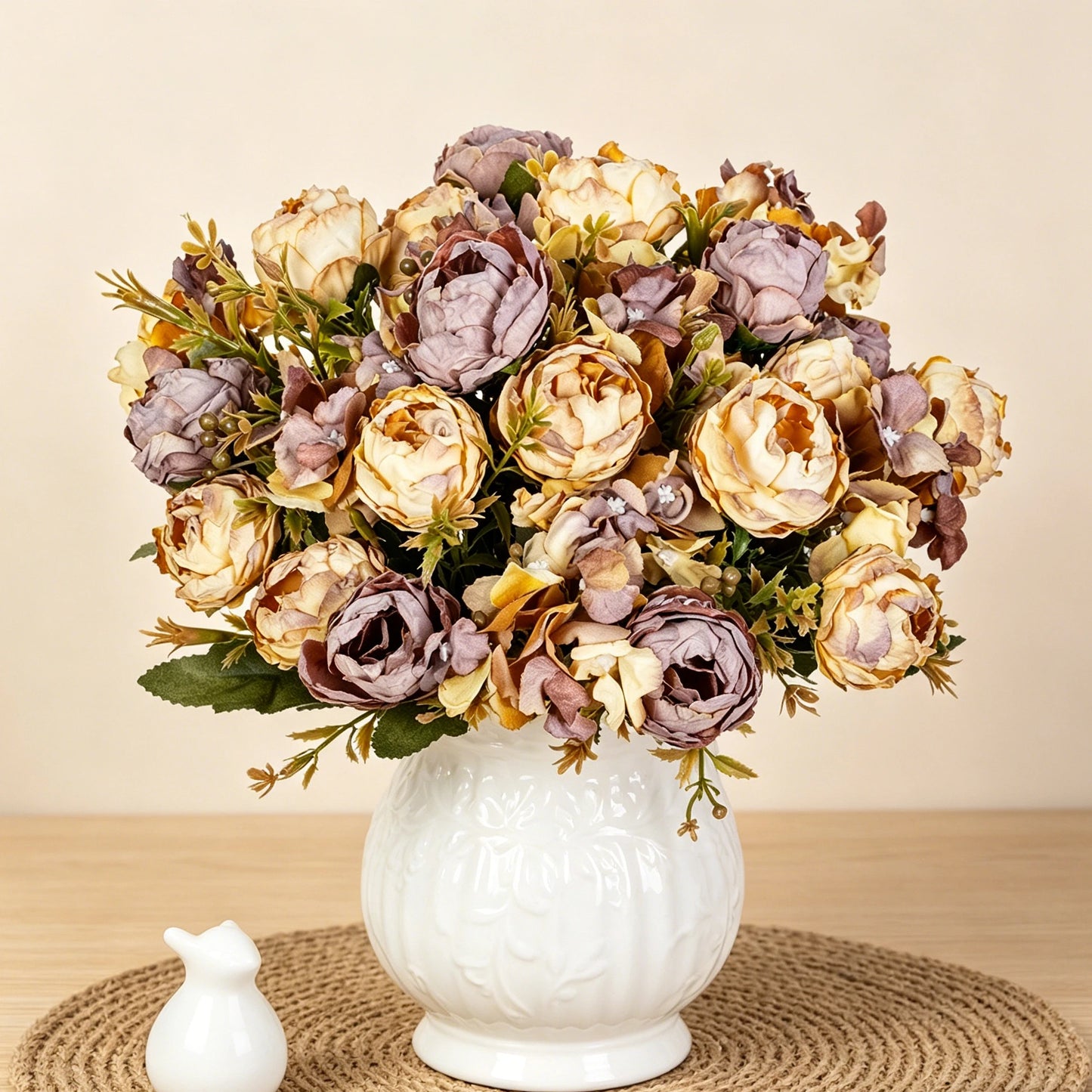 Artificial Silk Peony Bouquet – Wedding & Home Décor Faux Flowers