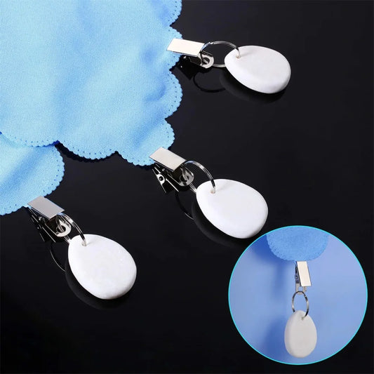 Marble Teardrop Tablecloth Weights with Metal Clips – Set of 4 Tablecloth Weights Oasis Select
