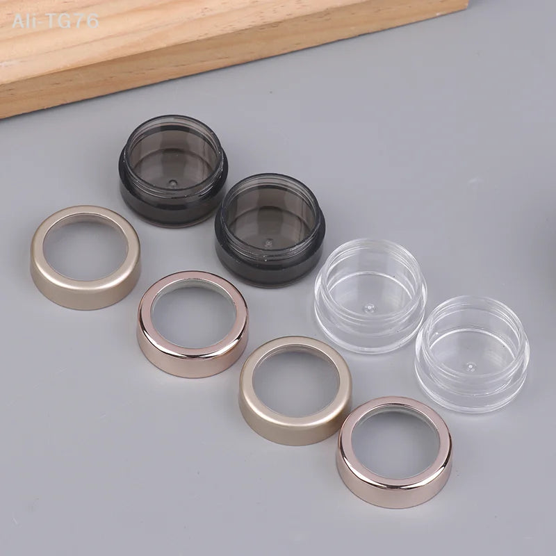 5g Nail Glitter Storage Jars – Transparent ABS Containers 2-Pack