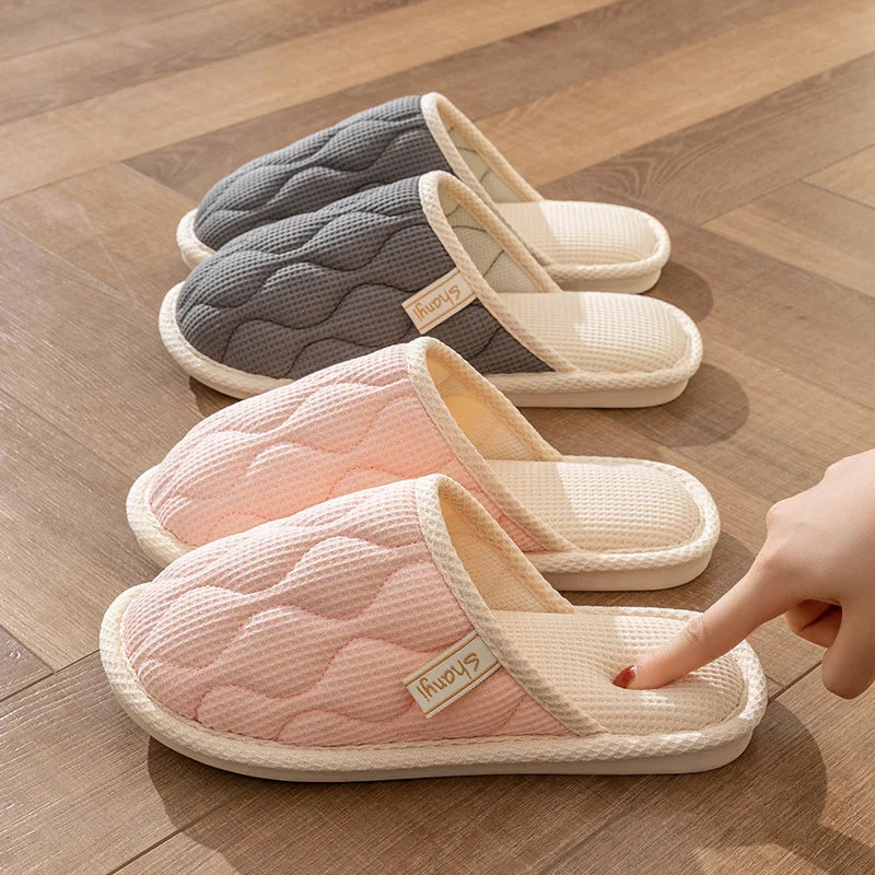 Women's Fuzzy Plush House Slippers | Soft Sole Indoor Slides
