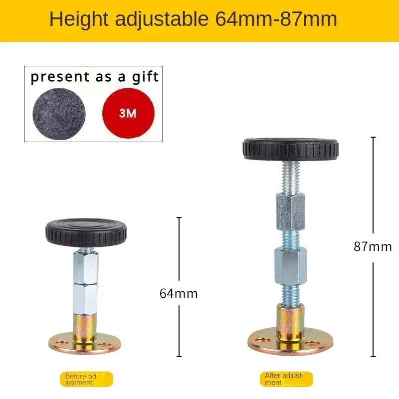 Adjustable Anti-Shake Bed Frame & Furniture Stabilizer Leg