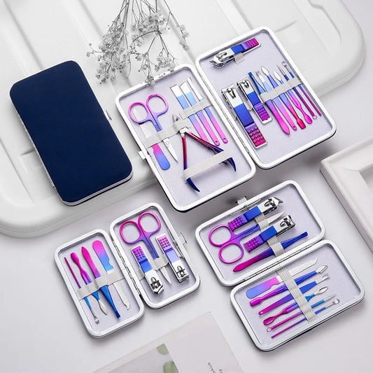 Nail Clipper Set, 7 Pcs Toenail Clippers, Stainless Steel Fingernail Clipper, and PU Leather Manicure Set, Gift Ideas Peaceful Pleasures Health and Wellness