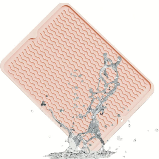 Silicone Dish Drying Mat, 40 x 30cm - Dish Drying Mat, Counter top Mat, Dish Draining Mat, Sink Mat, Large Silicone Trivet Peaceful Pleasures Health and Wellness