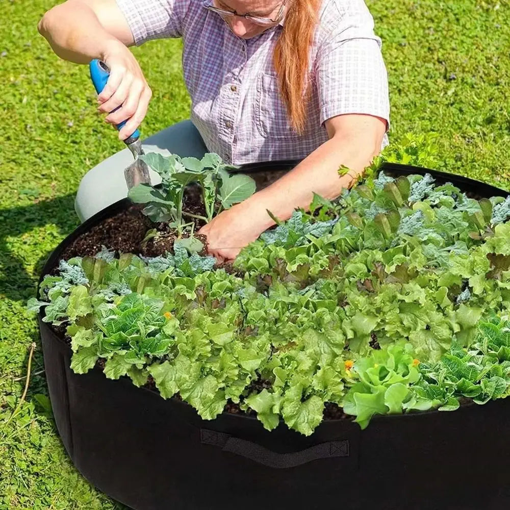 Felt Fabric Grow Bag | Round Planting Pot for Seedlings & Plants