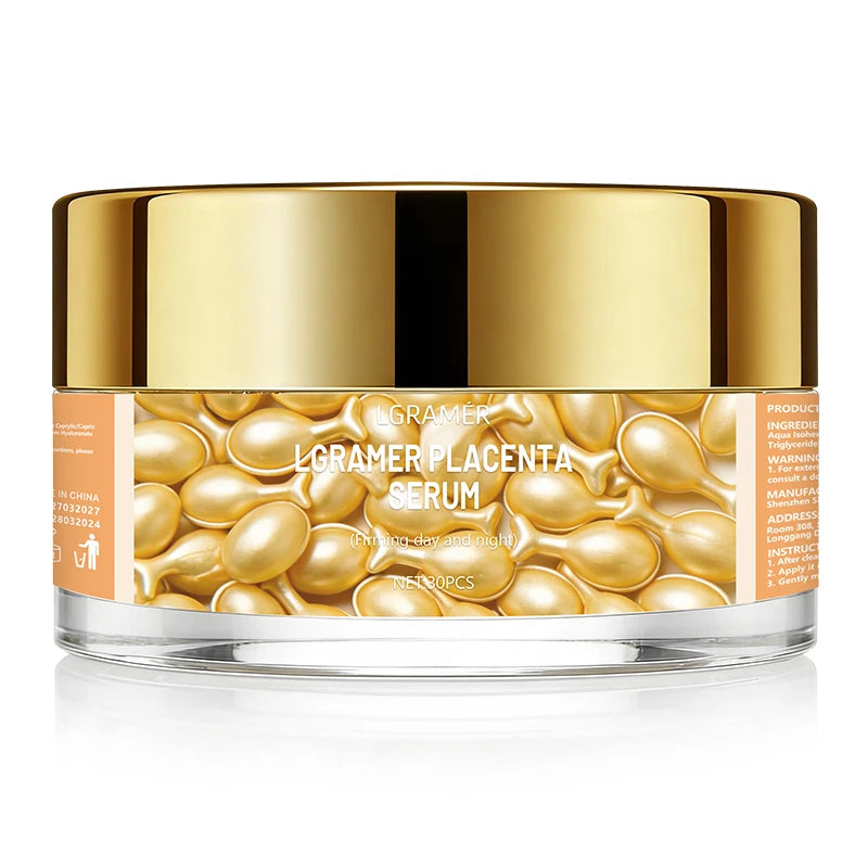 Vitamin E Face Deep Moisturizing Capsule Essence, Hydrates and Smooths Skin, Deep Hydration and Skin-Brightening 30 Capsules Peaceful Pleasures Health and Wellness 1pcs