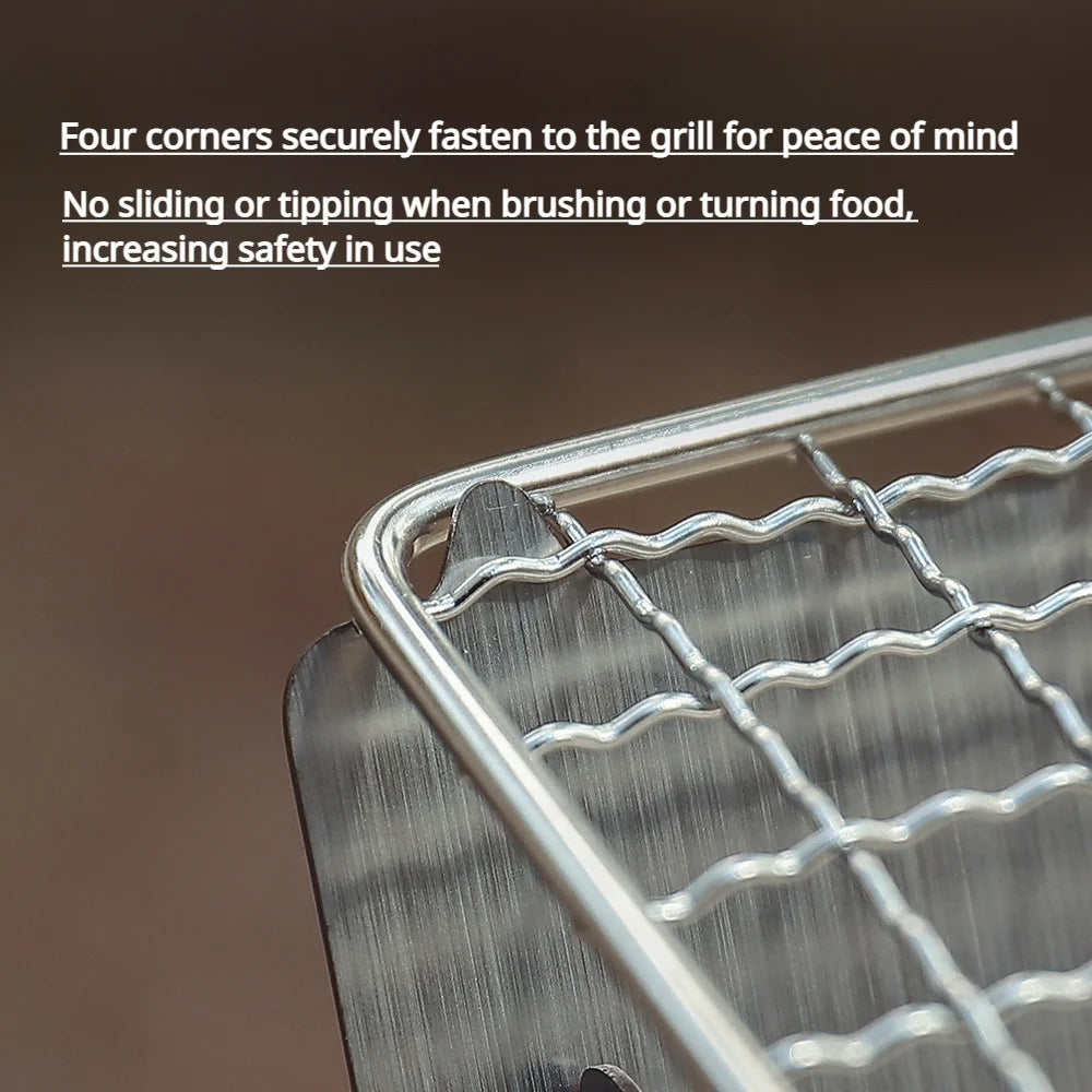 Portable Folding Stainless Steel Camping BBQ Grill & Stove Camping BBQ Grill Peaceful Pleasures Health and Wellness