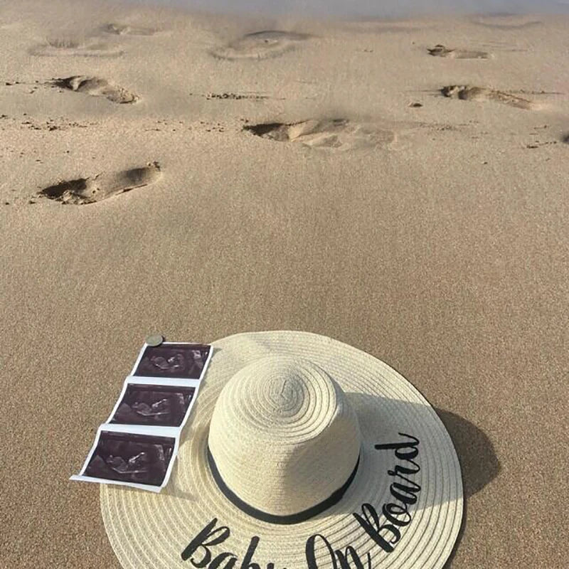 Baby on Board Straw Hat | Pregnancy Announcement & Baby Shower