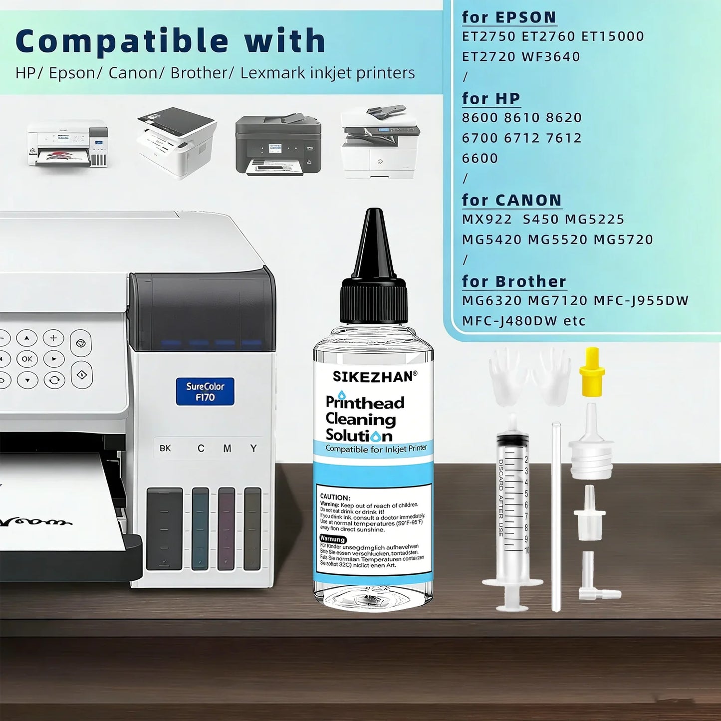 500ml Printhead Cleaning Kit – Epson, HP, Canon, Brother