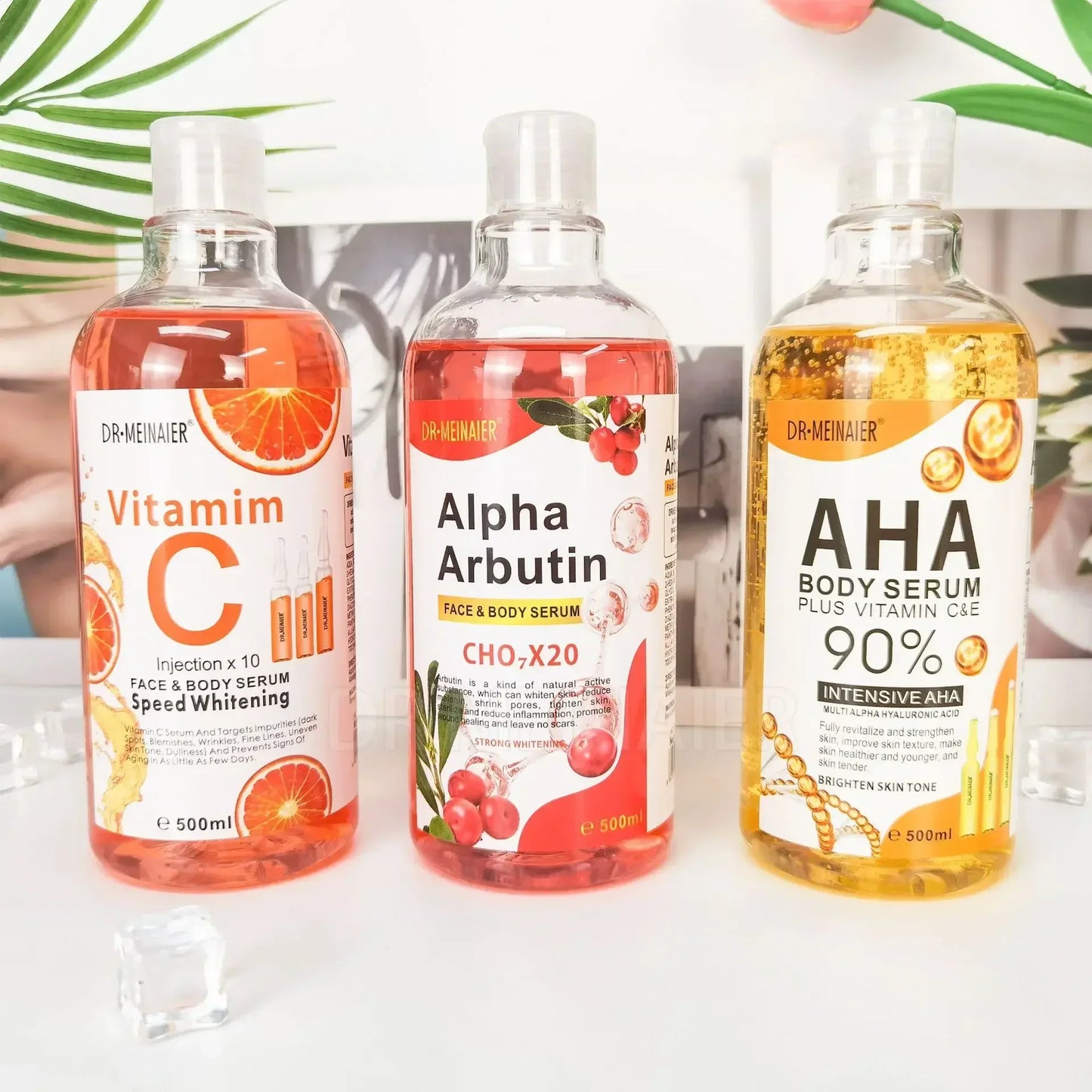 500ml Hyaluronic Acid Vitamin C & AHA Brightening Body Serum
