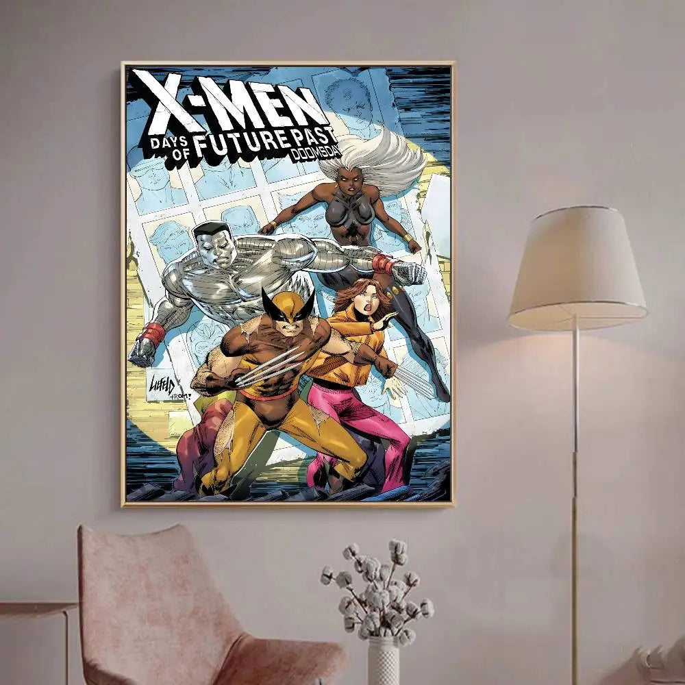 1PC M-Marvel X-X-Men Anime Movie Vintage Posters Sticky Whitepaper Prints Posters Artwork Posters Wall Stickers Peaceful Pleasures Health and Wellness 3 35x45cm