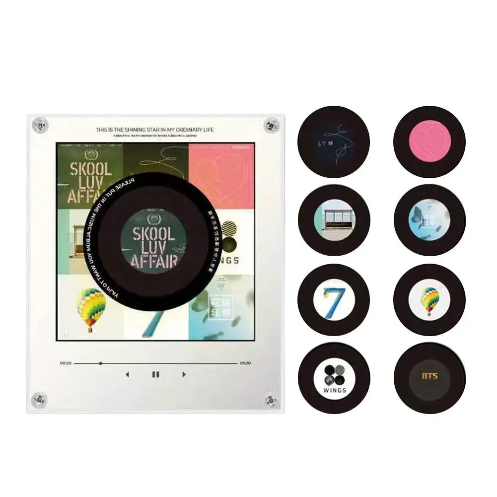 NFC Vinyl Mini Music Player – Fridge Magnet LED Night Light