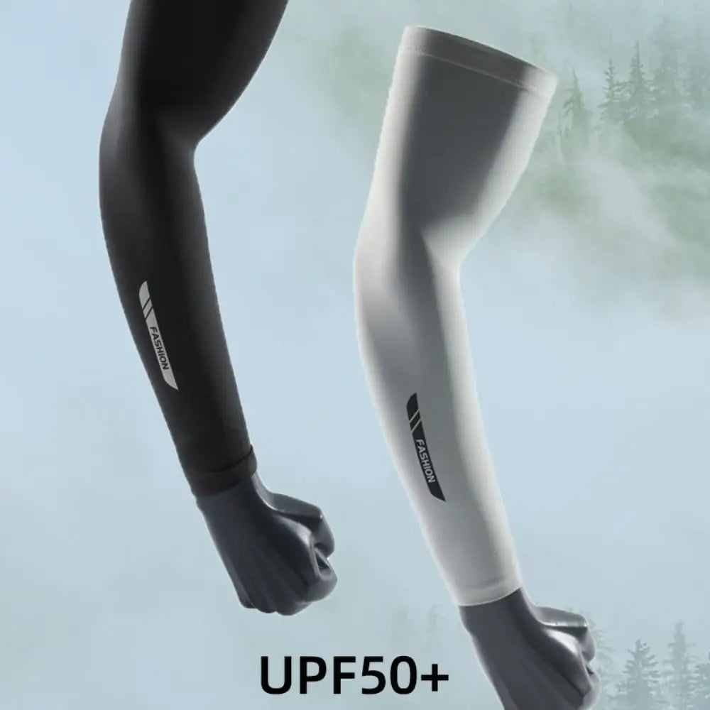 UPF 50+ Ice Silk UV Arm Sleeves – Cooling Sun Protection